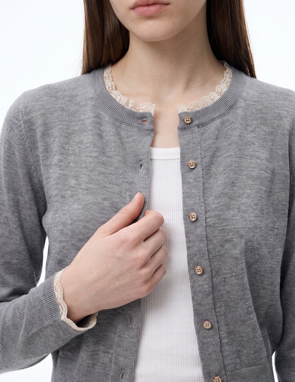 Suéter cuello redondo para mujer 4