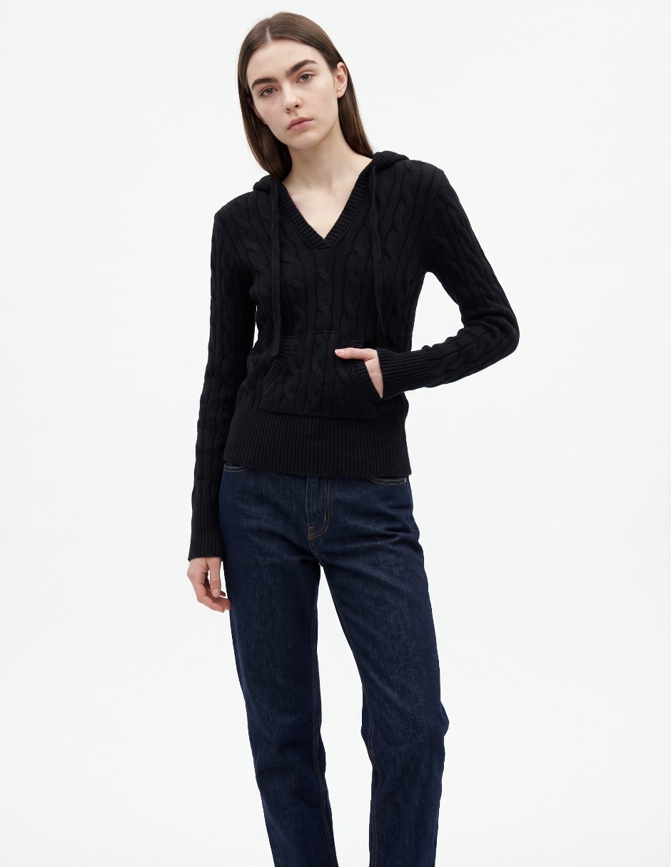 Suéter cuello redondo para mujer