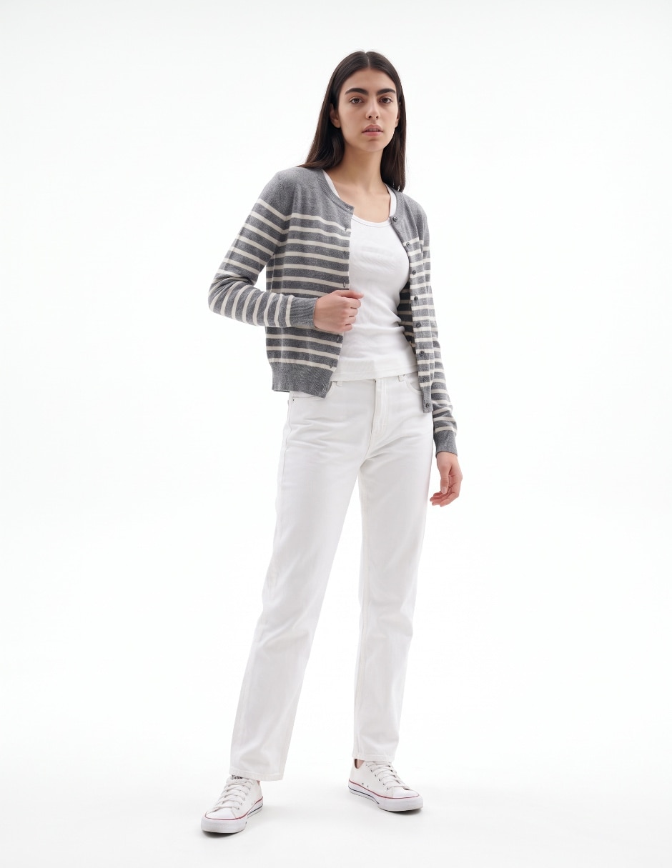 Suéter cuello redondo para mujer 3