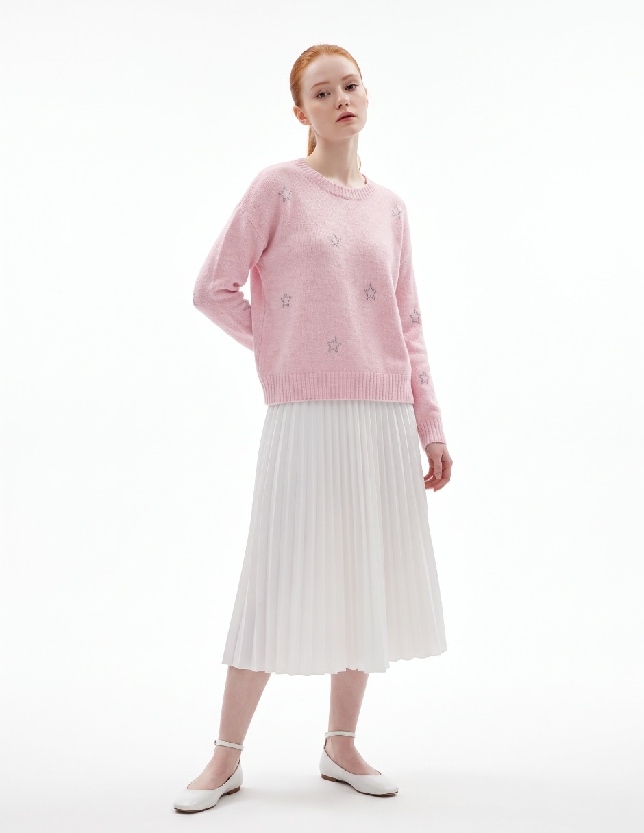 Suéter cuello redondo para mujer Suéter cuello redondo para mujer