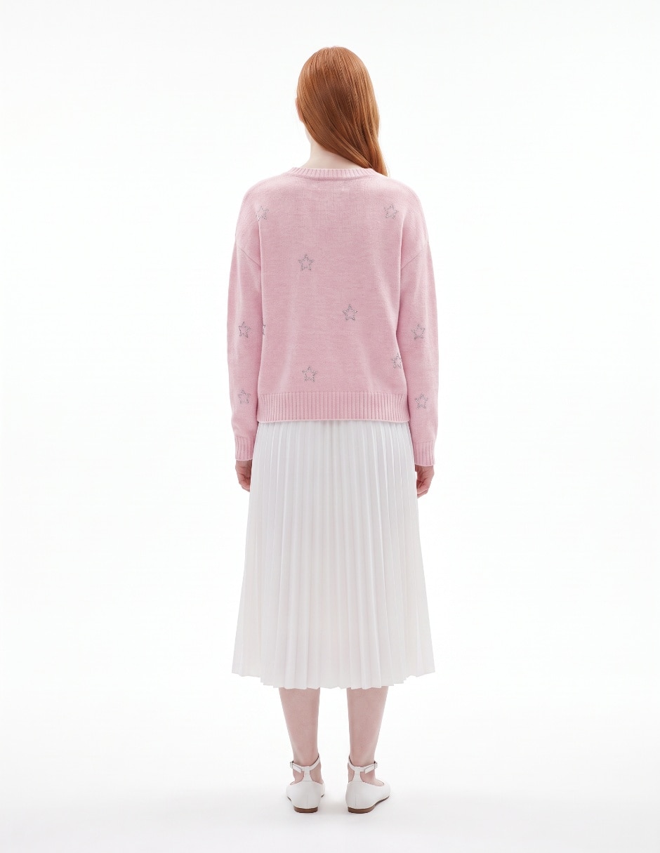 Suéter cuello redondo para mujer 2