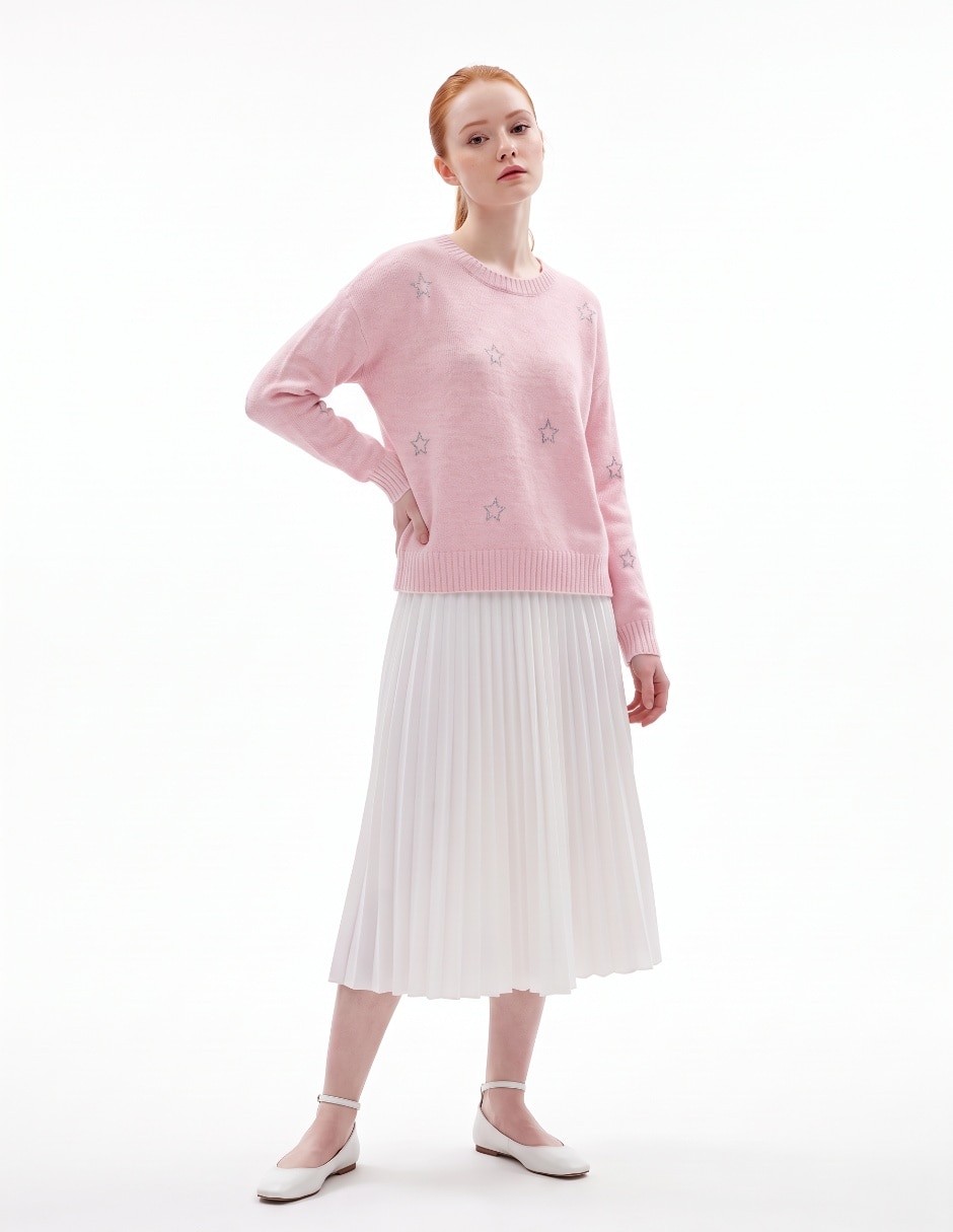 Suéter cuello redondo para mujer 3