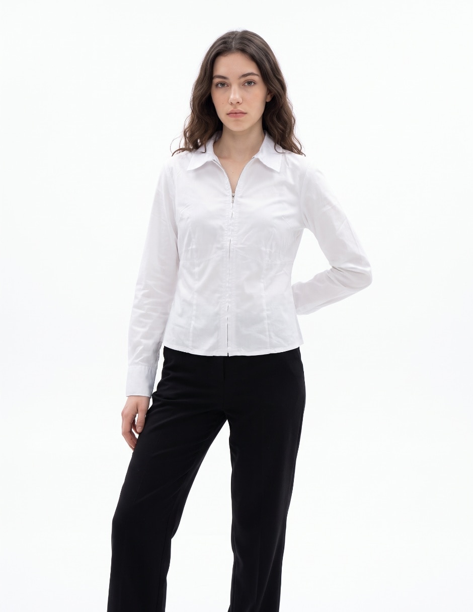 Blusa manga larga para mujer