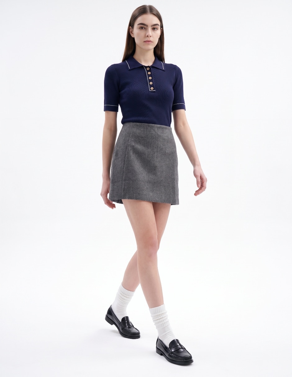 Falda short corto a la cintura 3