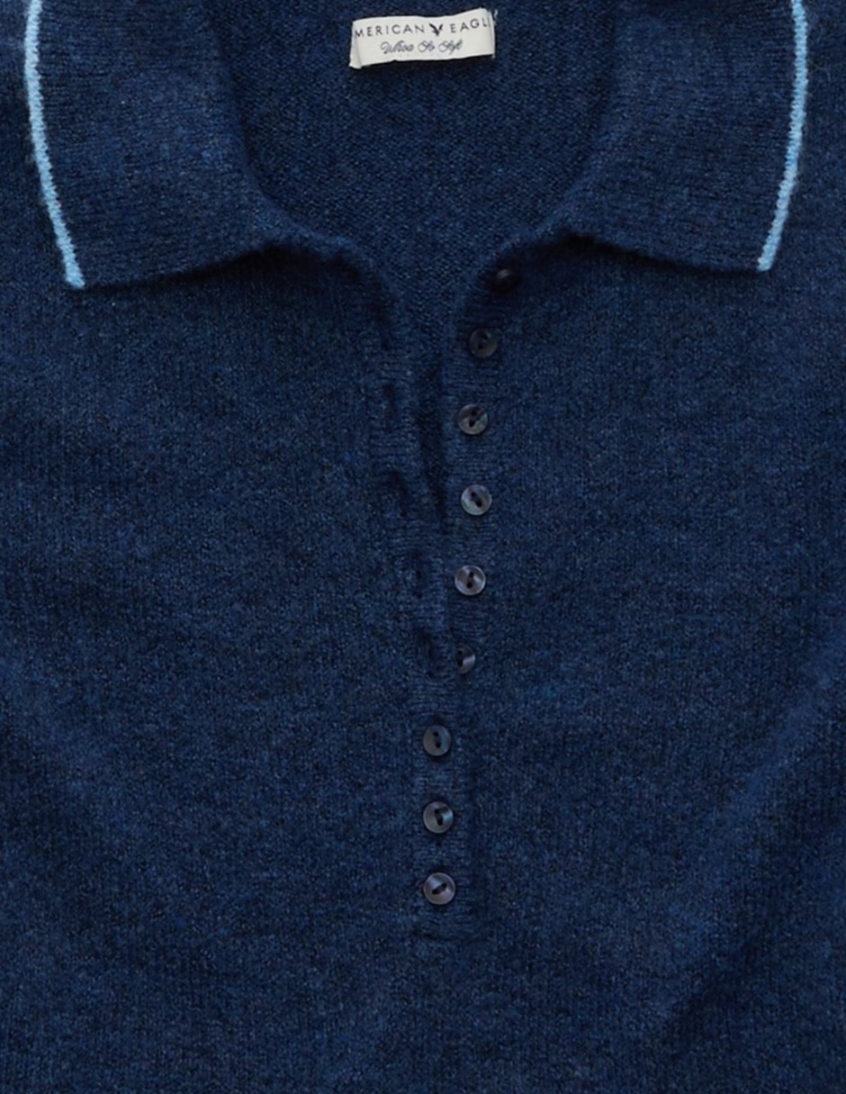 Suéter cuello polo para mujer