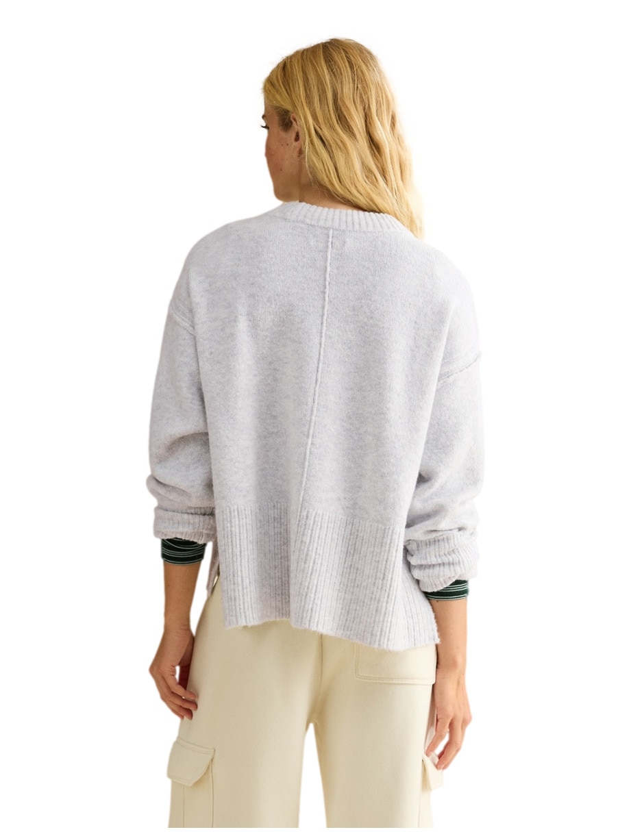 Suéter cuello redondo para mujer