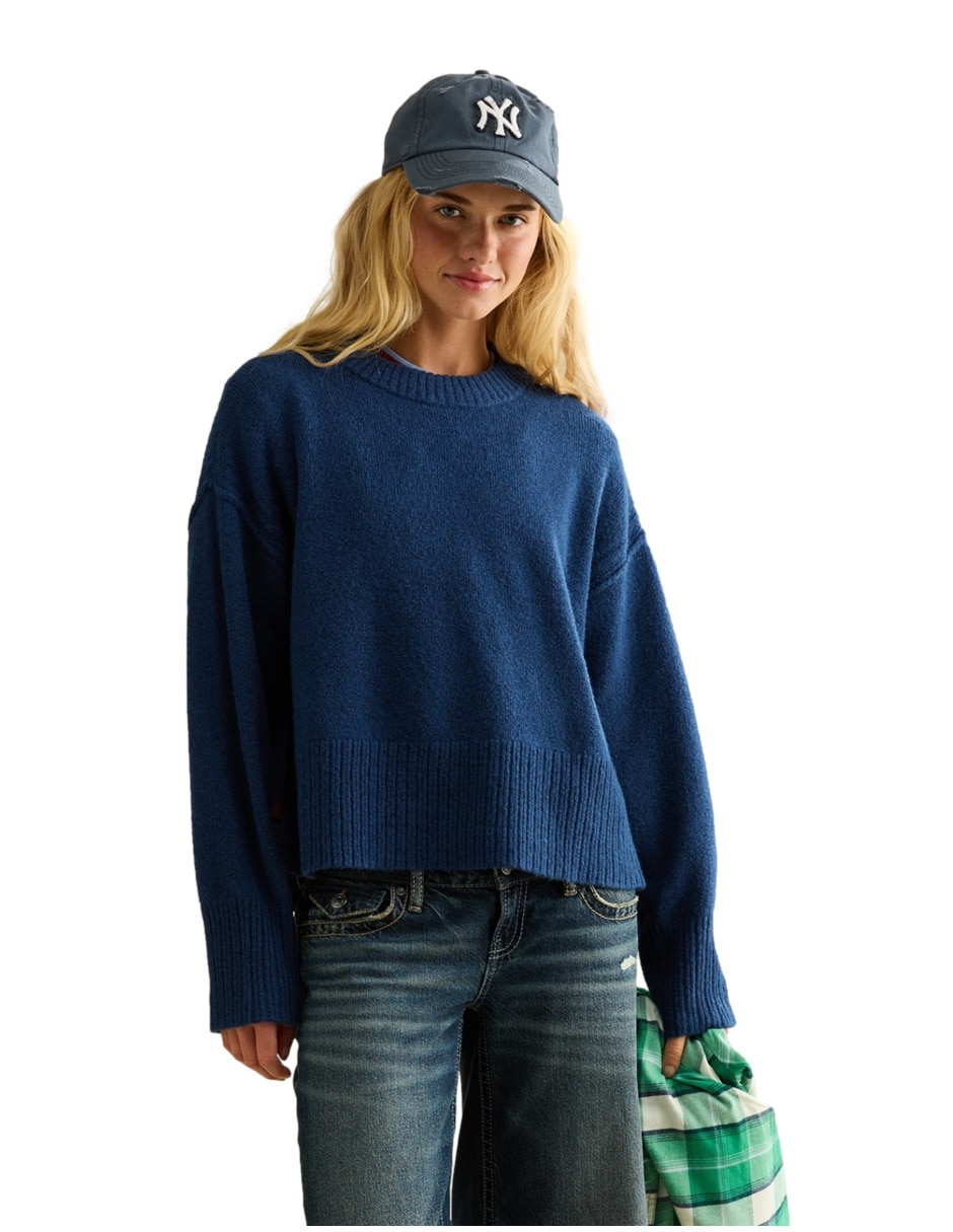 Suéter cuello redondo para mujer