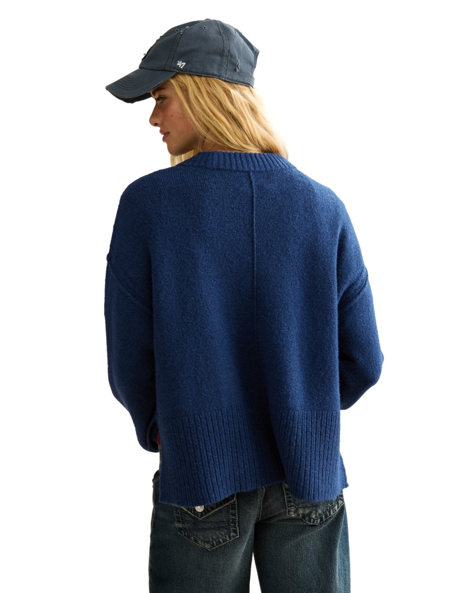Suéter cuello redondo para mujer