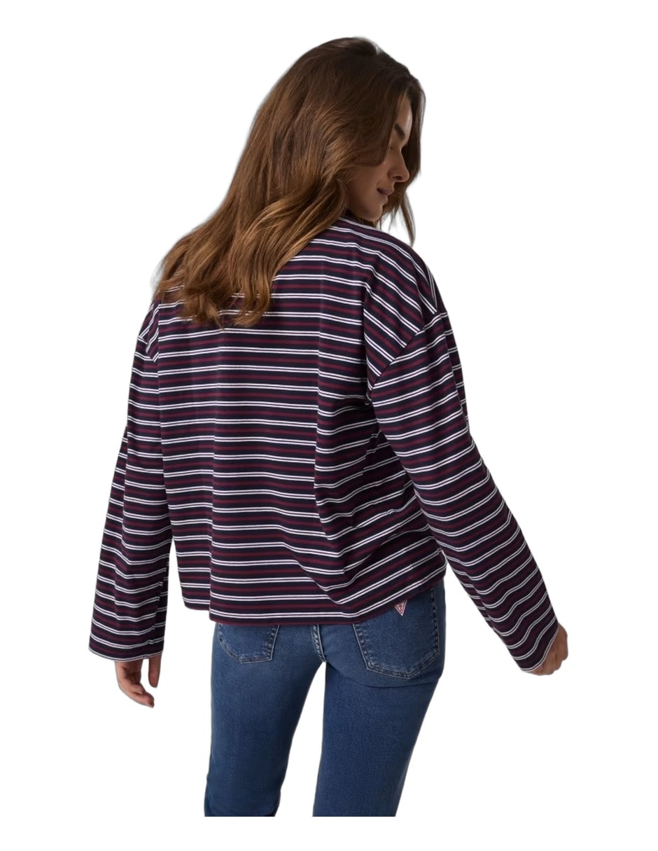 Manga larga cuello redondo para mujer 2