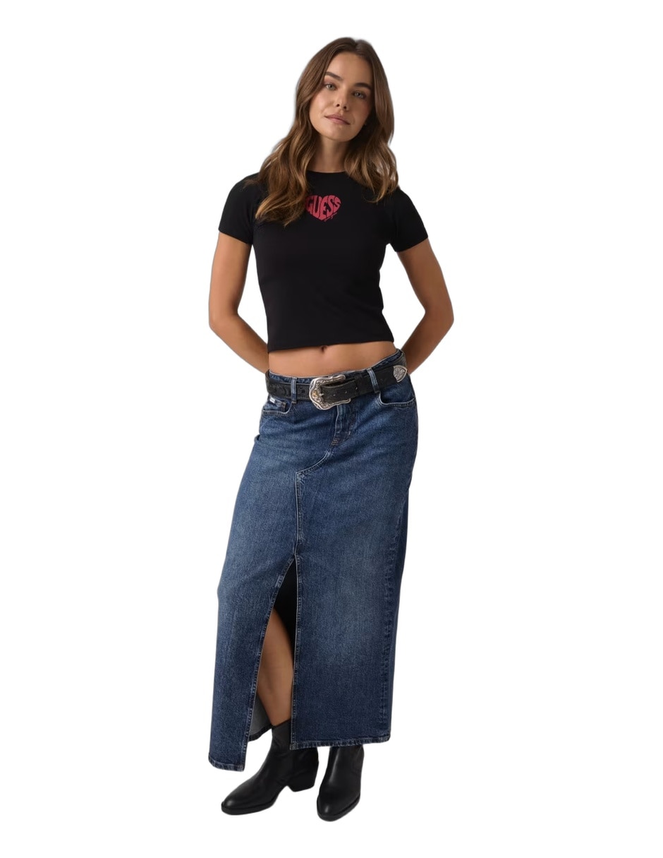 Playera manga corta cuello redondo para mujer 2