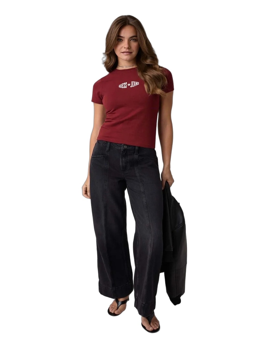 Playera manga corta cuello redondo para mujer Playera manga corta cuello redondo para mujer