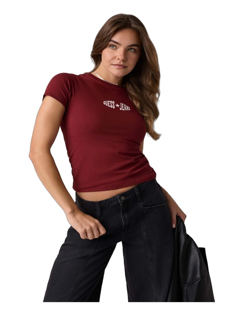 Playera manga corta cuello redondo para mujer 2