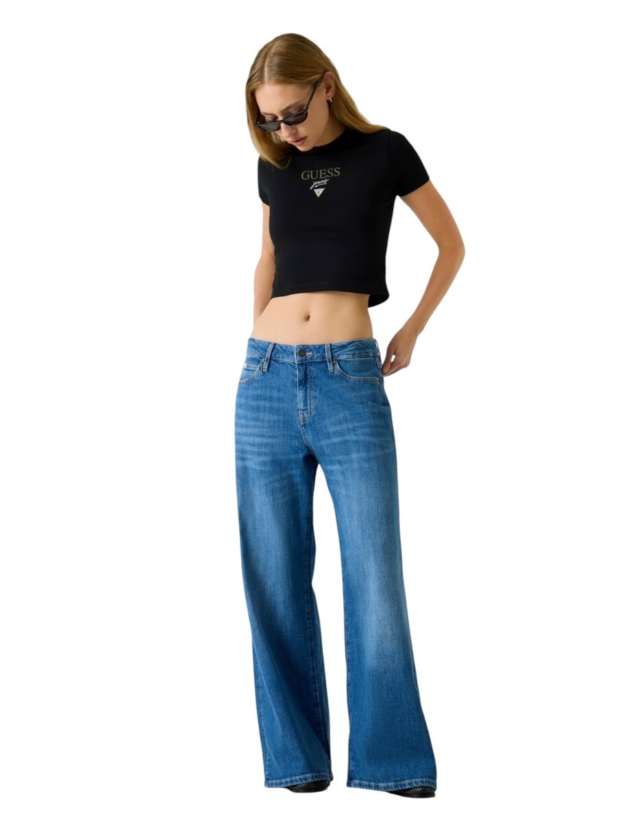 Playera manga corta cuello redondo para mujer 2