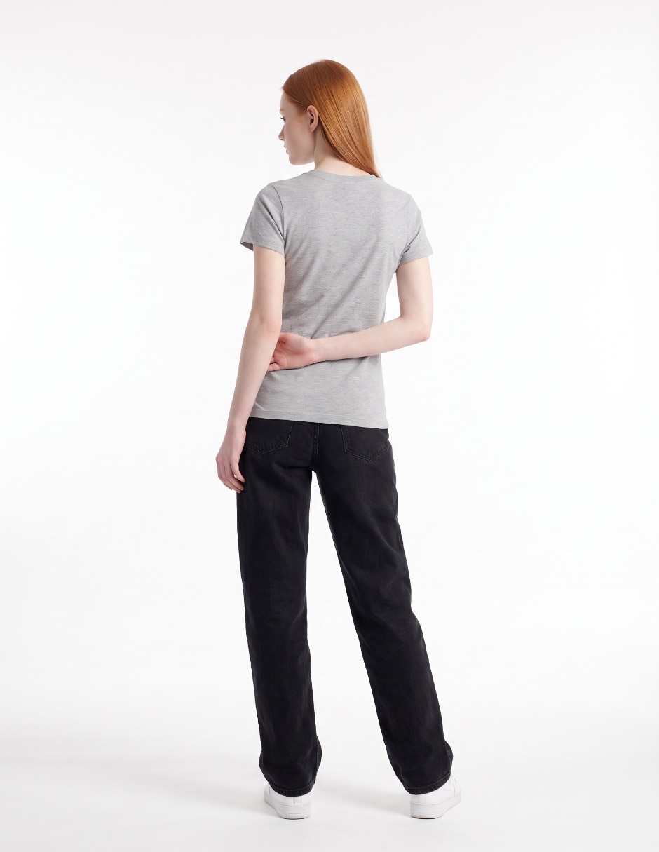Playera manga corta cuello redondo para mujer 2