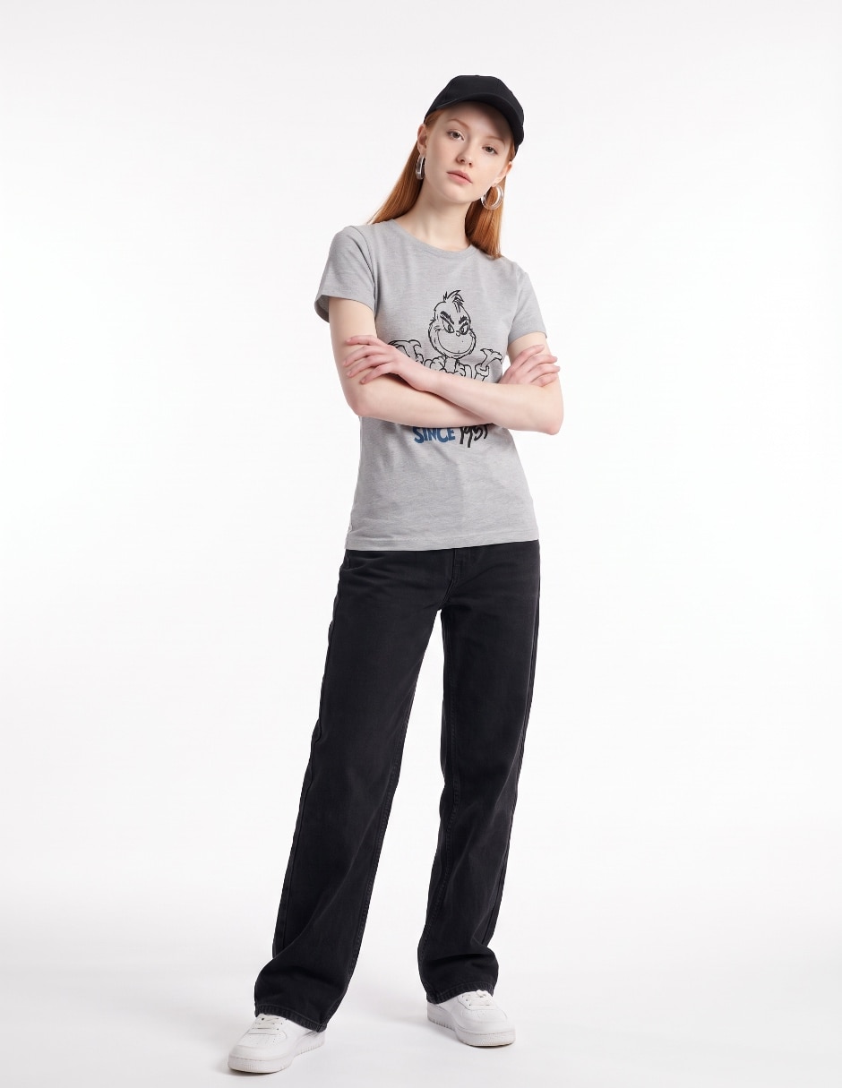 Playera manga corta cuello redondo para mujer 3