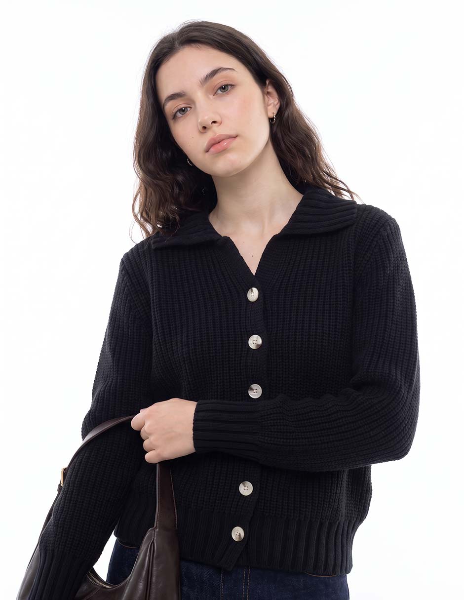 Suéter cuello polo para mujer Suéter cuello polo para mujer