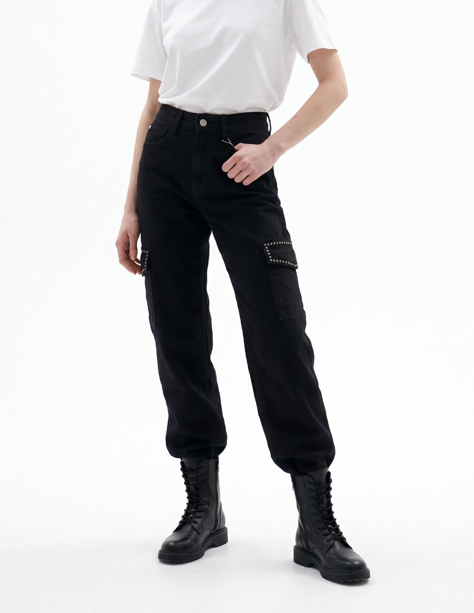 Jeans cargo wide leg para mujer Jeans cargo wide leg para mujer