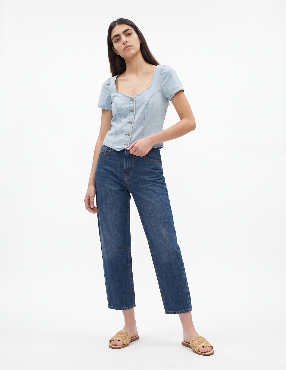 Blusa manga corta para mujer 3