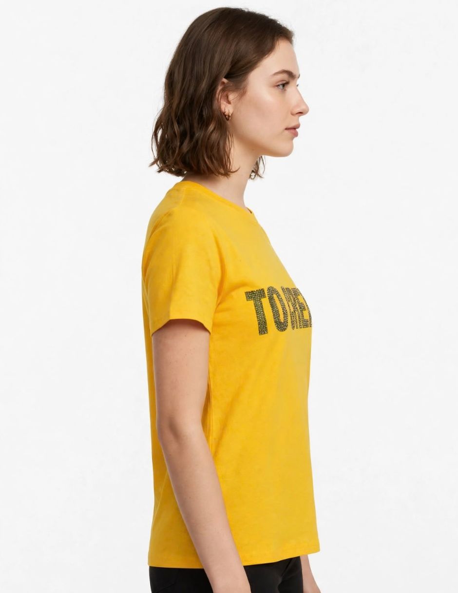 Playera manga corta cuello redondo para mujer 2