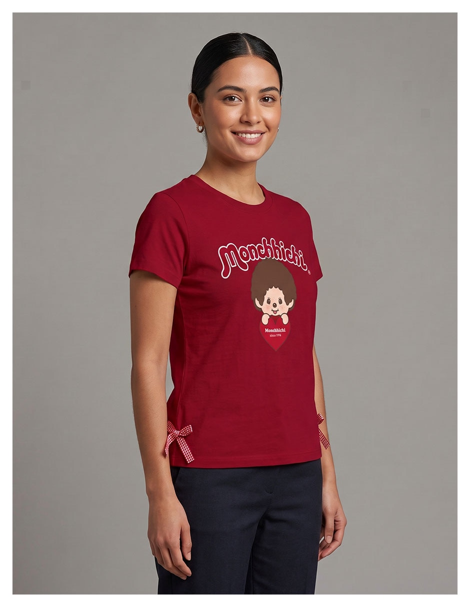 Playera manga corta colección caricatura cuello redondo para mujer 3