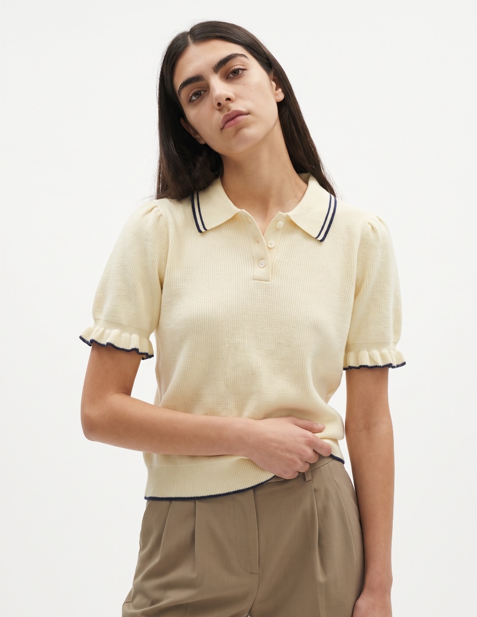 Playera tipo polo para mujer