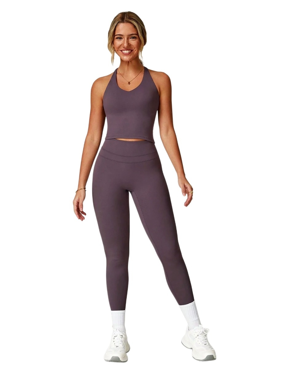Conjunto deportivo ajustado con elástico para mujer Conjunto deportivo ajustado con elástico para mujer